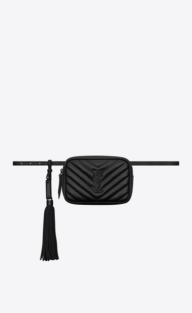 LOU Gürteltasche aus Leder mit Steppnähten